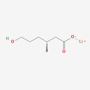 lithium(1+) (3R)-6-hydroxy-3-methylhexanoate