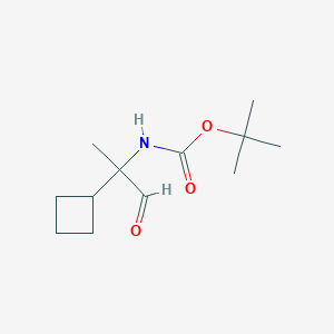 Tert-butyl n-(2-cyclobutyl-1-oxopropan-2-yl)carbamate