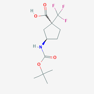 rac-(1R,3S)-3-{[(tert-butoxy)carbonyl]amino}-1-(trifluoromethyl)cyclopentane-1-carboxylic acid