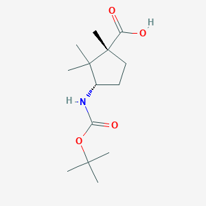 (1R,3S)-3-{[(tert-butoxy)carbonyl]amino}-1,2,2-trimethylcyclopentane-1-carboxylicacid