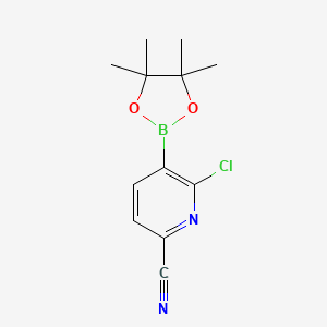 6-Chloro-5-(4,4,5,5-tetramethyl-1,3,2-dioxaborolan-2-yl)pyridine-2-carbonitrile