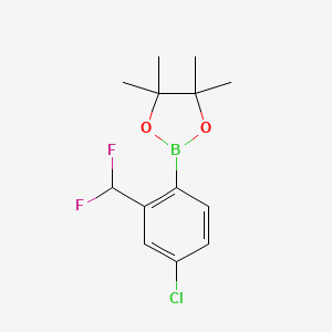 2-[4-Chloro-2-(difluoromethyl)phenyl]-4,4,5,5-tetramethyl-1,3,2-dioxaborolane