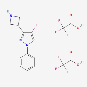 3-(azetidin-3-yl)-4-fluoro-1-phenyl-1H-pyrazole, bis(trifluoroacetic acid)