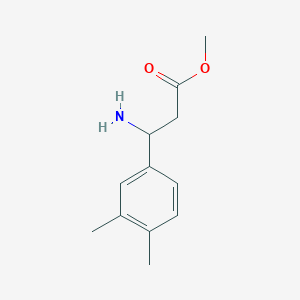 molecular formula C12H17NO2 B13510873 Methyl 3-amino-3-(3,4-dimethylphenyl)propanoate 