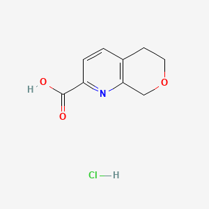 5H,6H,8H-pyrano[3,4-b]pyridine-2-carboxylic acid hydrochloride