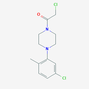 molecular formula C13H16Cl2N2O B1351111 2-Chloro-1-[4-(5-chloro-2-methylphenyl)piperazin-1-yl]ethanone 