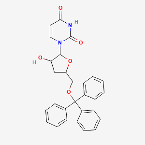 molecular formula C28H26N2O5 B1351118 1-[3-Hydroxy-5-(trityloxymethyl)oxolan-2-yl]pyrimidine-2,4-dione 