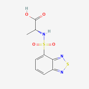 molecular formula C9H9N3O4S2 B13511368 (S)-2-(benzo[c][1,2,5]thiadiazole-4-sulfonamido)propanoic acid 