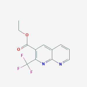molecular formula C12H9F3N2O2 B1351140 Ethyl 2-(trifluoromethyl)-1,8-naphthyridine-3-carboxylate CAS No. 252959-76-5