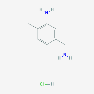 molecular formula C8H13ClN2 B13511461 5-(Aminomethyl)-2-methylaniline hydrochloride 