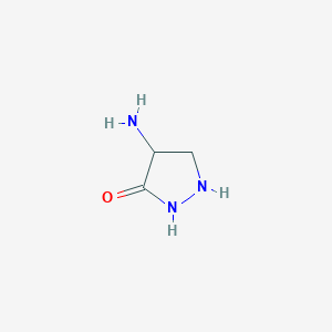 molecular formula C3H7N3O B13511496 4-Aminopyrazolidin-3-one CAS No. 5678-05-7