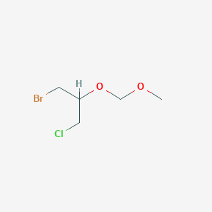 molecular formula C5H10BrClO2 B13511528 1-Bromo-3-chloro-2-(methoxymethoxy)propane 