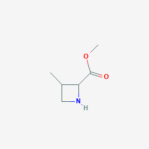 molecular formula C6H11NO2 B13511561 Methyl 3-methylazetidine-2-carboxylate 