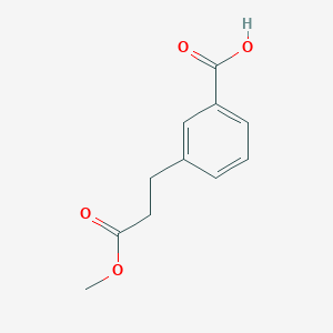 molecular formula C11H12O4 B13511644 3-(2-Methoxycarbonylethyl)benzoic acid 