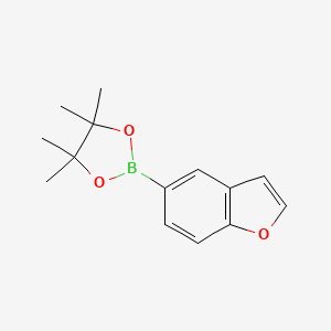 molecular formula C14H17BO3 B1351171 2-(苯并呋喃-5-基)-4,4,5,5-四甲基-1,3,2-二恶杂硼烷 CAS No. 519054-55-8