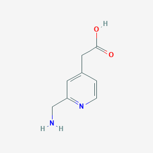 molecular formula C8H10N2O2 B13511735 2-[2-(Aminomethyl)pyridin-4-yl]acetic acid 