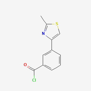 molecular formula C11H8ClNOS B1351175 3-(2-甲基-1,3-噻唑-4-基)苯甲酰氯 CAS No. 844891-05-0
