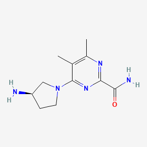 (R)-4-(3-Aminopyrrolidin-1-yl)-5,6-dimethylpyrimidine-2-carboxamide