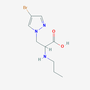 3-(4-Bromo-1h-pyrazol-1-yl)-2-(propylamino)propanoic acid