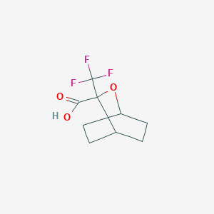 molecular formula C9H11F3O3 B13511869 3-(Trifluoromethyl)-2-oxabicyclo[2.2.2]octane-3-carboxylicacid 