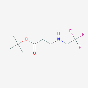 molecular formula C9H16F3NO2 B13511890 Tert-butyl 3-[(2,2,2-trifluoroethyl)amino]propanoate CAS No. 1221342-39-7