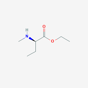 molecular formula C7H15NO2 B13511908 ethyl (2R)-2-(methylamino)butanoate 