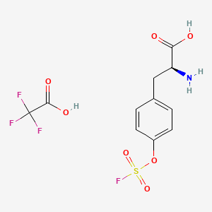 molecular formula C11H11F4NO7S B13511953 (S)-2-Amino-3-(4-((fluorosulfonyl)oxy)phenyl)propanoic acid trifluoroacetate 