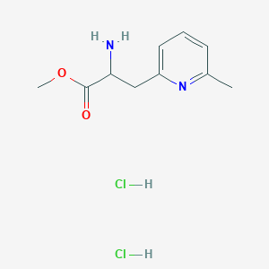 molecular formula C10H16Cl2N2O2 B13511968 Methyl 2-amino-3-(6-methylpyridin-2-yl)propanoate dihydrochloride 