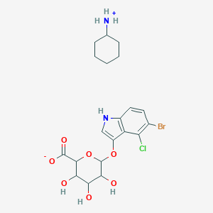 molecular formula C₂₀H₂₆BrClN₂O₇ B013512 环己胺 (2S,3S,4S,5R,6S)-6-((5-溴-4-氯-1H-吲哚-3-基)氧基)-3,4,5-三羟基四氢-2H-吡喃-2-羧酸酯 CAS No. 114162-64-0