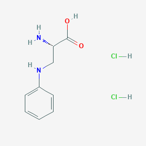 molecular formula C9H14Cl2N2O2 B13512000 (2S)-2-amino-3-(phenylamino)propanoic acid dihydrochloride 