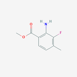 molecular formula C9H10FNO2 B13512016 Methyl 2-amino-3-fluoro-4-methylbenzoate 