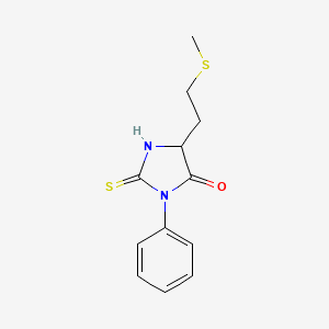 molecular formula C12H14N2OS2 B1351202 5-(2-(甲硫基)乙基)-3-苯基-2-硫代咪唑烷-4-酮 CAS No. 4370-90-5