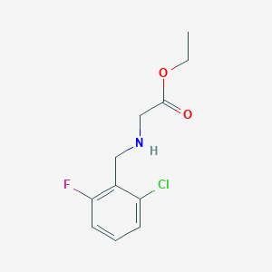 molecular formula C11H13ClFNO2 B13512056 Ethyl (2-chloro-6-fluorobenzyl)glycinate 