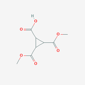 molecular formula C8H10O6 B13512119 2,3-Bis(methoxycarbonyl)cyclopropane-1-carboxylic acid 