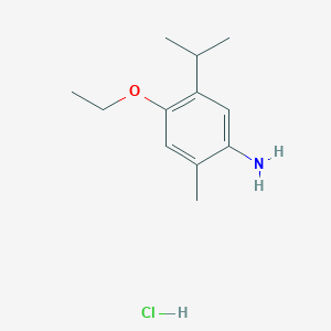 molecular formula C12H20ClNO B1351219 4-乙氧基-5-异丙基-2-甲基苯胺盐酸盐 CAS No. 473704-48-2