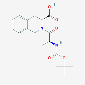 molecular formula C18H24N2O5 B13512194 (3R)-2-[(2S)-2-{[(tert-butoxy)carbonyl]amino}propanoyl]-1,2,3,4-tetrahydroisoquinoline-3-carboxylic acid 