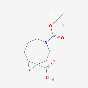 molecular formula C14H23NO4 B13512266 4-[(Tert-butoxy)carbonyl]-4-azabicyclo[6.1.0]nonane-1-carboxylic acid 