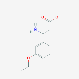 molecular formula C12H17NO3 B13512327 Methyl 3-amino-3-(3-ethoxyphenyl)propanoate 