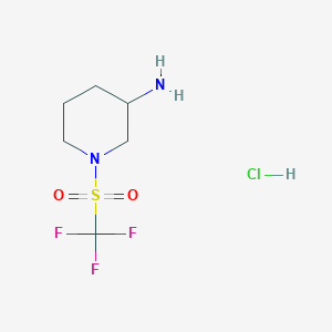 1-Trifluoromethanesulfonylpiperidin-3-aminehydrochloride