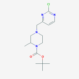 tert-Butyl 4-((2-chloropyrimidin-4-yl)methyl)-2-methylpiperazine-1-carboxylate