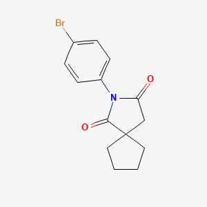 molecular formula C14H14BrNO2 B1351241 2-(4-ブロモフェニル)-2-アザスピロ[4.4]ノナン-1,3-ジオン CAS No. 61343-15-5