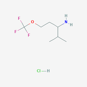 4-Methyl-1-(trifluoromethoxy)pentan-3-aminehydrochloride