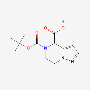 5-tert-butoxycarbonyl-6,7-dihydro-4H-pyrazolo[1,5-a]pyrazine-4-carboxylic acid