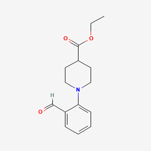 molecular formula C15H19NO3 B1351248 1-(2-甲酰苯基)哌啶-4-羧酸乙酯 CAS No. 259683-56-2