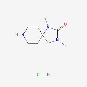 molecular formula C9H18ClN3O B13513123 1,3-Dimethyl-1,3,8-triazaspiro[4.5]decan-2-one hydrochloride 