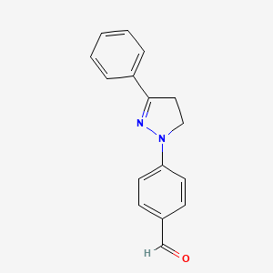 B1351315 4-(3-Phenyl-4,5-dihydro-1H-pyrazol-1-yl)benzaldehyde CAS No. 961-88-6