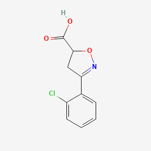 B1351325 3-(2-Chloro-phenyl)-4,5-dihydro-isoxazole-5-carboxylic acid CAS No. 522615-29-8