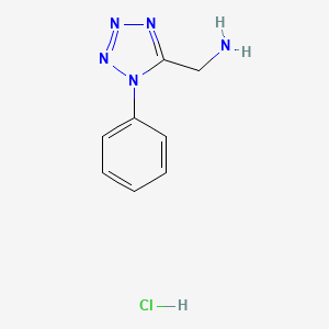 molecular formula C8H9N5 B1351329 (1-Phenyl-1H-tetrazol-5-yl)methanamine hydrochloride CAS No. 107269-65-8