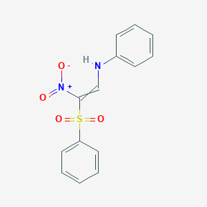 N-[2-(benzenesulfonyl)-2-nitroethenyl]aniline