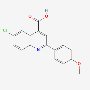 molecular formula C17H12ClNO3 B1351367 6-氯-2-(4-甲氧基苯基)喹啉-4-羧酸 CAS No. 116734-25-9
